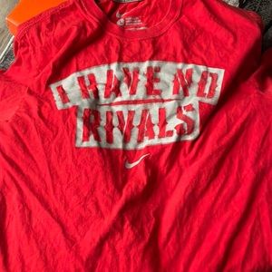 Nike athletic shirt red in color regular fit size large